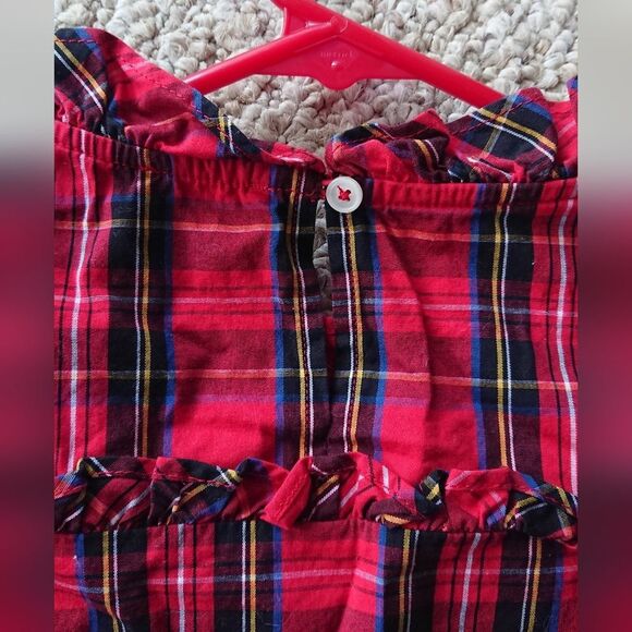 J. Crew Tartan cotton poplin top with ruffles size Small - Picture 6 of 12